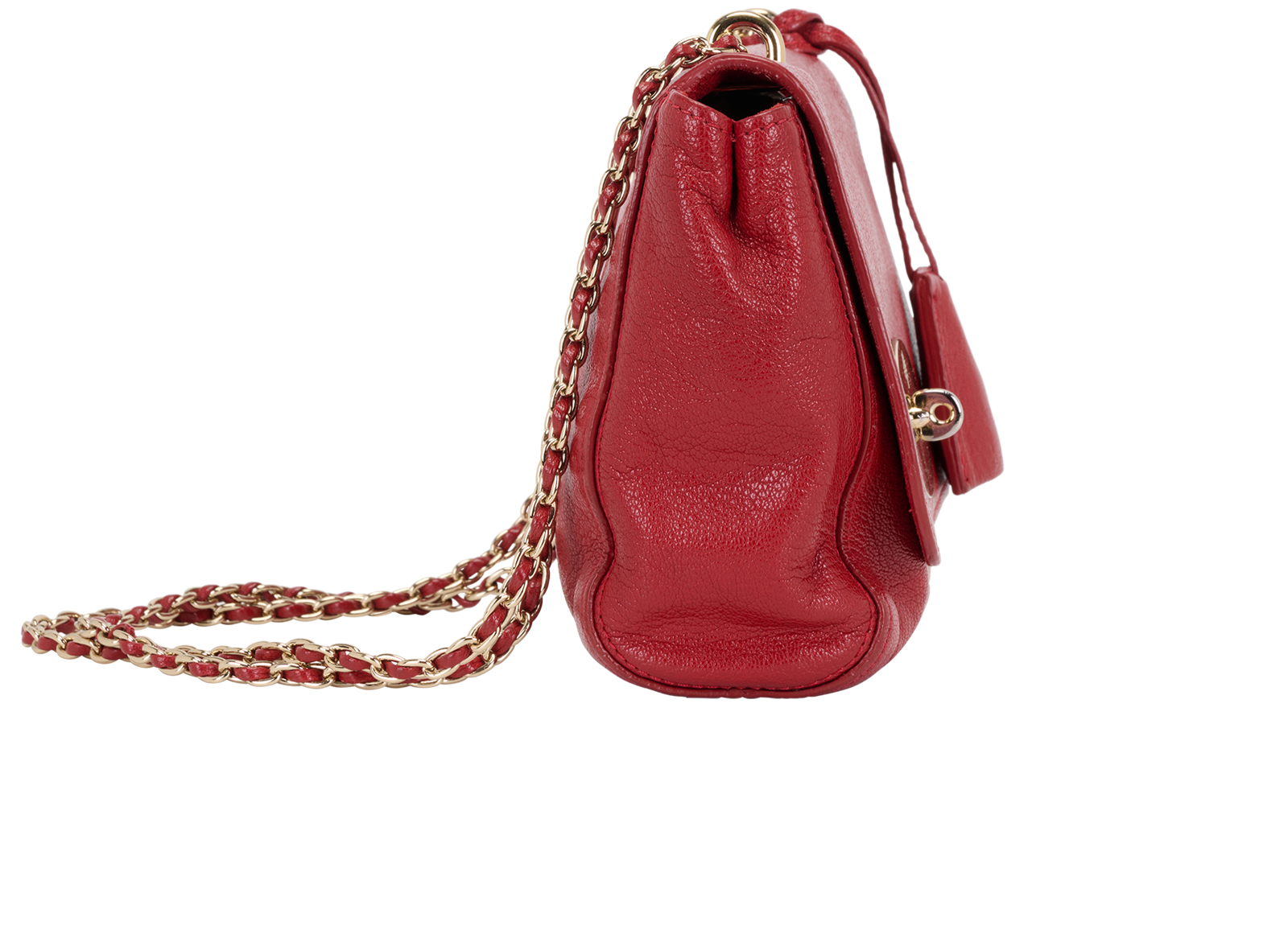 Lily Crossbody, &pound;450, Handbags, Red, Patent Leather, Side view
